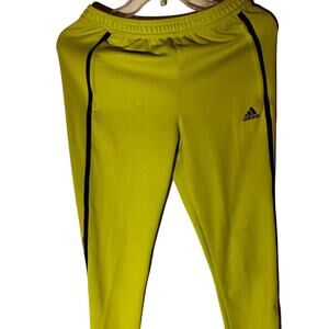 Adidas Climalite Youth Athletic Pants – Bright Yellow with Black Trim, Size 11